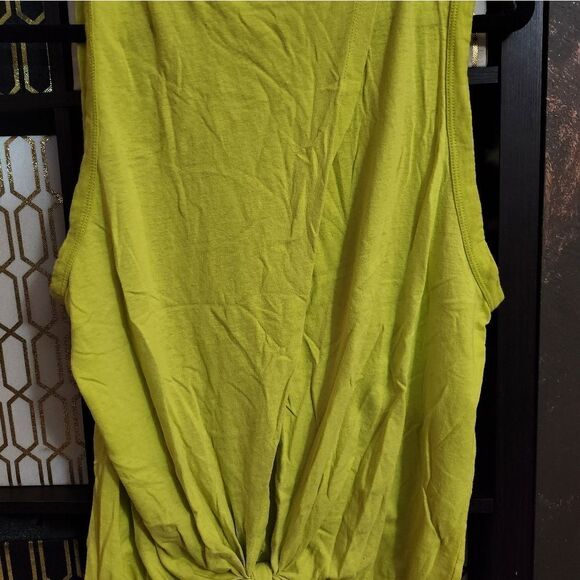 Neon yellow J Crew tank with open tied back. - Picture 5 of 5